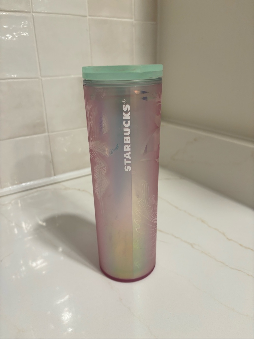 Starbucks 2022 Iridescent Mermaid Siren Soft Touch 16 oz Hot Cold Tumbler